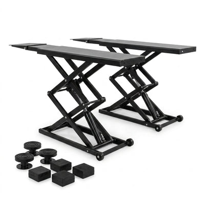 Car Lift Built for Heavy Duty Work, 7000 lbs Capacity, Carbon Steel Frame, 26.8 In Max Height, 120V Power