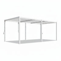 Louvered Pergola Built for Year-Round Shade, 12x20 Aluminum Frame, Reinforced Steel Roof, Weatherproof
