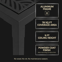 8 Ft. X 8 Ft. Matte Black Aluminum Pergola — Results & Stats