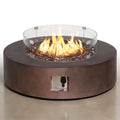 Outdoor Fire Table Designed for Year-Round Entertaining, Propane Powered, Electronic Ignition, Wind Guard