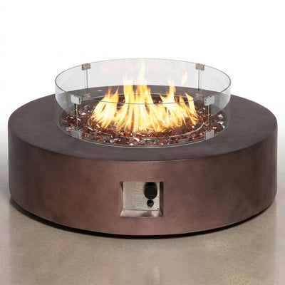 Outdoor Fire Table Designed for Year-Round Entertaining, Propane Powered, Electronic Ignition, Wind Guard