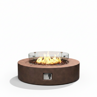 Outdoor Fire Table Designed for Year-Round Entertaining, Propane Powered, Electronic Ignition, Wind Guard